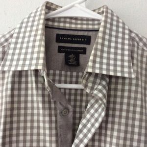 Banana Republic // French cuff Gingham check shirt